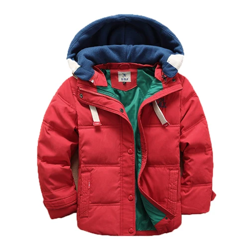 Детские Утепленные зимние куртки для девочек и мальчиков; 5 цветов; парка; теплые пальто; комбинезоны; Повседневная Верхняя одежда с капюшоном для маленьких детей; YJ105 - Цвет: Wine Red