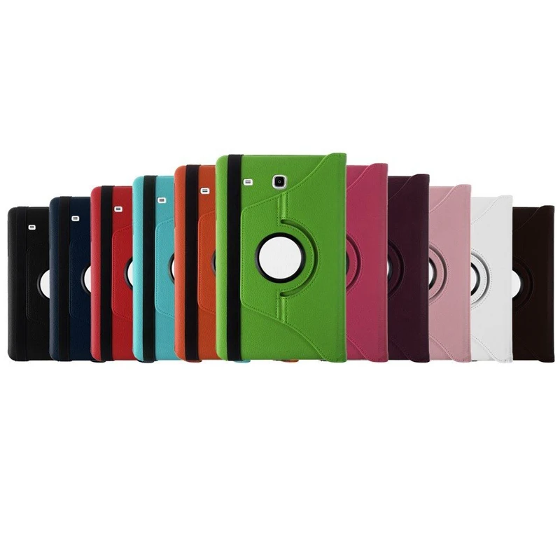 

1Pc 360 Rotating PU Leather Smart Case Cover Stand For 9.6" Samsung Galaxy Tab