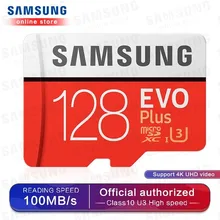 Карта памяти SAMSUNG Micro SD 256 ГБ 32 ГБ 64 Гб 128 ГБ 512 ГБ SDHC SDXC класс EVOplus класс 10 C10 UHS TF SD карты транс флэш Microsd