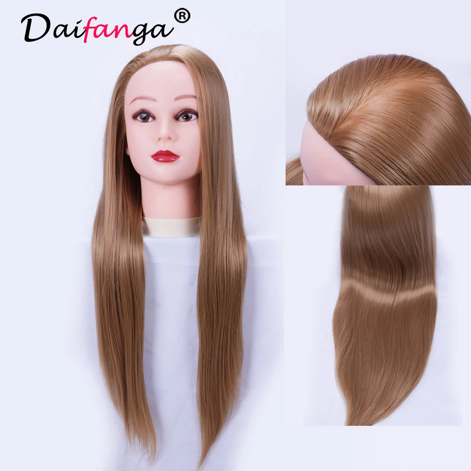 55 60CM 20 Real Natural Hair Mannequin Head Hair Maniqui