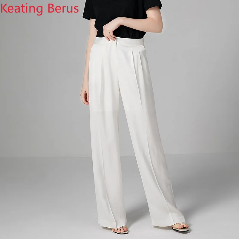 

2019 Fashion Women's Summer Trousers White Casual Loose Plus Size Wide Leg Pants Breathable Sports Women's Pants Joggers 1164