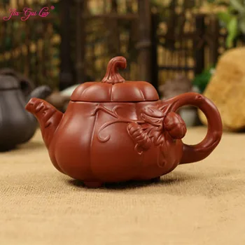 

JIA-GUI LUO 330ML Yixing Purple Clay Teapot Pumpkin style teapot tie guan yin tea tea set siteel chinese tea set H026