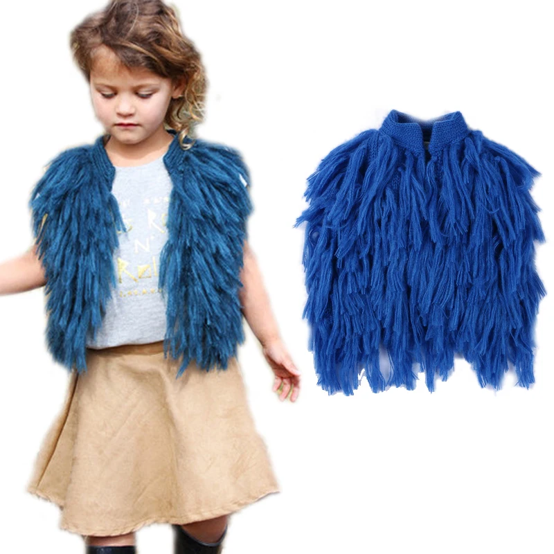 Осенние кардиганы для девочек модные ботильоны с кисточками для маленьких девочек Куртки и пальто детский жилет с бахромой Детский костюм детские жилеты свитера