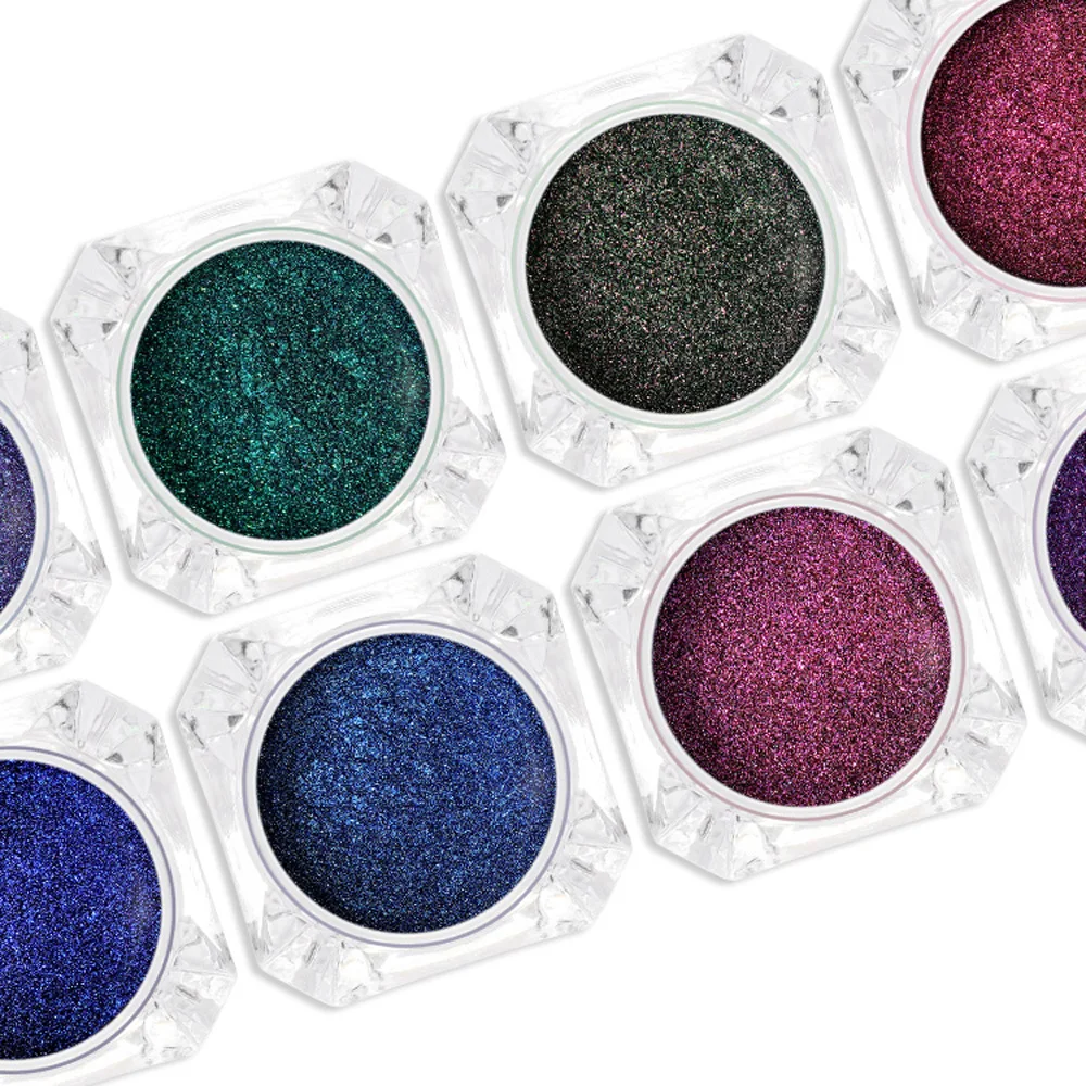 

9910 Powder Gel Professional Supplier Long- Lasting Free Sample Peacock Series Magic Mirror Acrylic Nail Powder