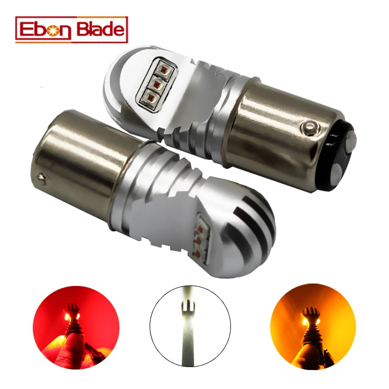 

2Pcs 30W 12V-24V Canbus 1157 BAY15D XBD Chips White Amber Red Car Light Bulb P21/5W LED BULBS CANBUS OBC No Error Signal