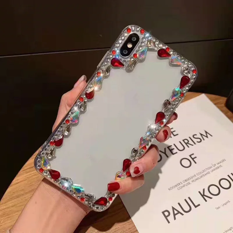 

Custom Bling Rhinestone Diamond case fundas for Honor V20 V10 10 9 Lite 8 8X 7X 7S 7C 7A 6X 6A Clear Hard Acrylic cover