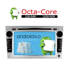 A-sure Android 6.0 Radio DVD GPS para OPEL Meriva Zafira Antara Astra Vectra Vivaro 8 core CPU 32 GB ROM 2 GB RAM DAB + RDS