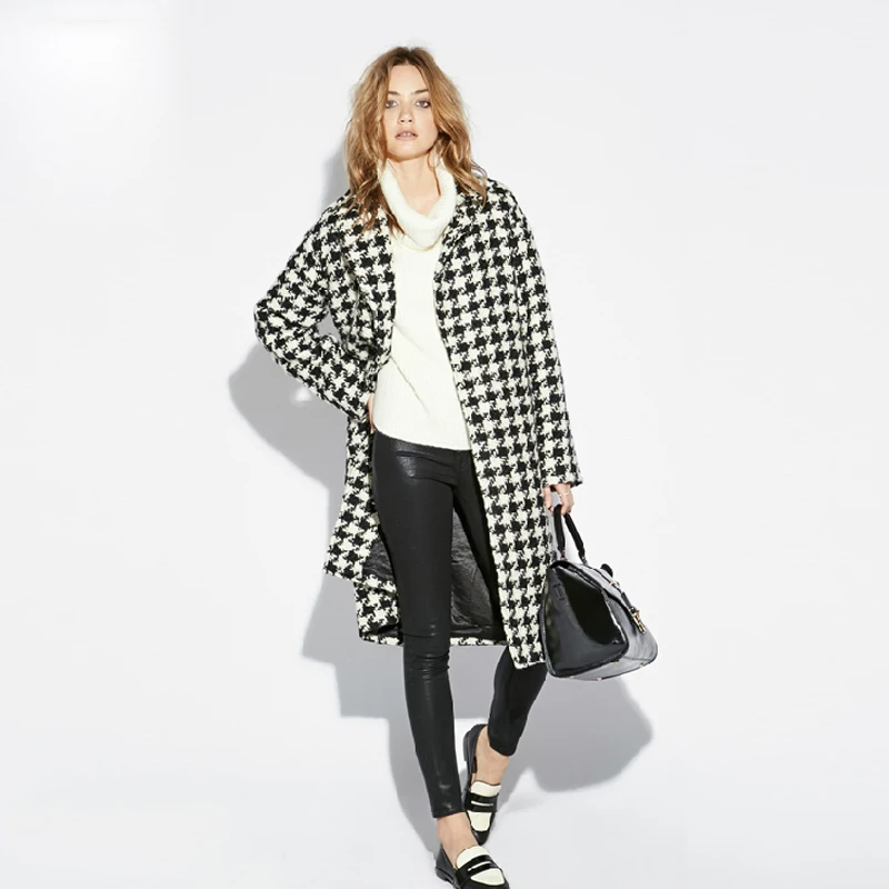 black and white coat womens