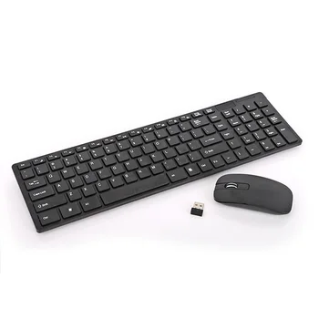 

Fashion Durable Gaming Keyboard Mouse Combo Wireless 2.4G Ultra Slim Mute Keyboard Mice Set For PC Laptop Desktop