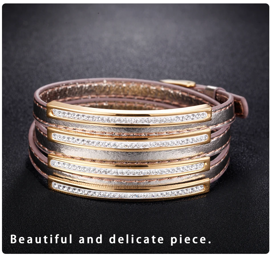 ZINDOV, широкий кожаный браслет, Дамская мода, ювелирное изделие, золото, AAA, кристалл, нержавеющая сталь, для женщин, натуральная кожа, браслет, браслеты