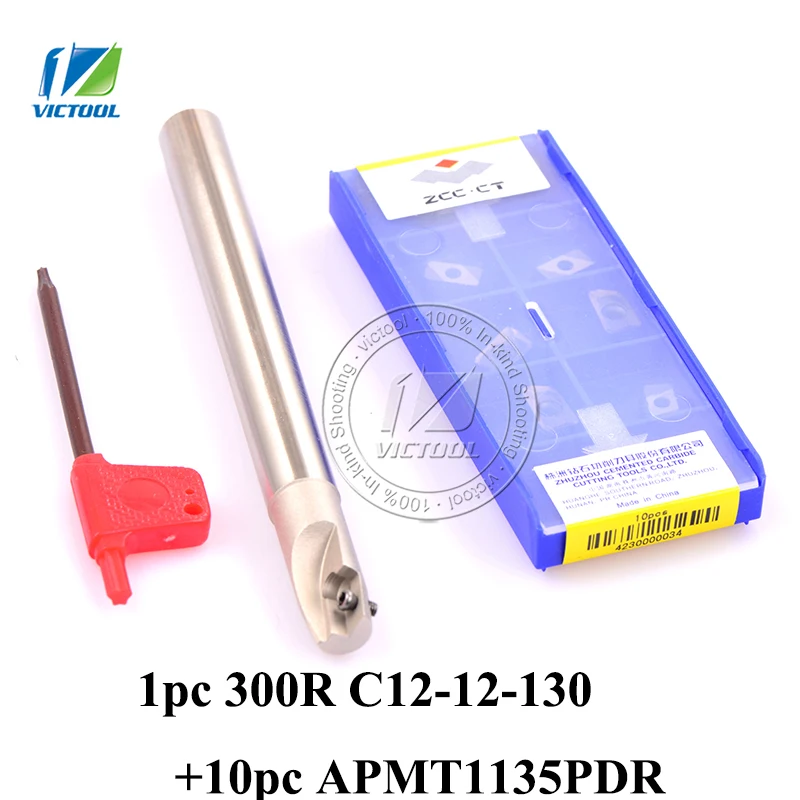 BAP300R*C12*12*130 with 10pcs APMT1135PDR inserts Milling tool head face mill for cnc milling machine for insert APMT1135 PDR BAP300R*C12*12*130 with 10pcs APMT1135PDR inserts Milling tool head face mill for cnc milling machine for insert APMT1135 PDR