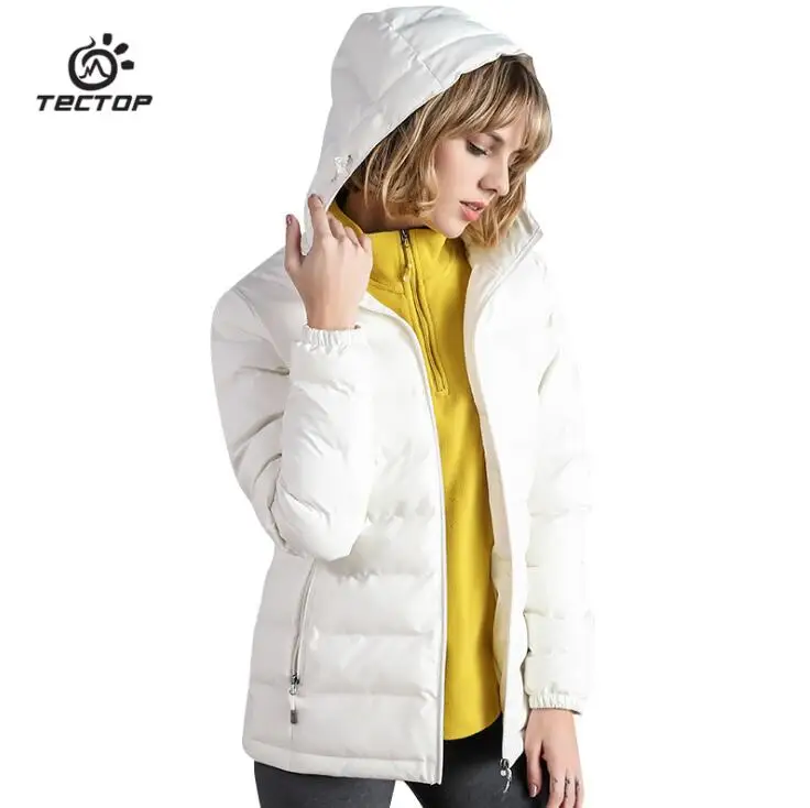Зимняя женская куртка из полиэфирного волокна для пеших прогулок женское утепленное плотное водонепроницаемое ветрозащитное уличное лыжный кемпинг пальто с капюшоном для девочек - Цвет: Бежевый
