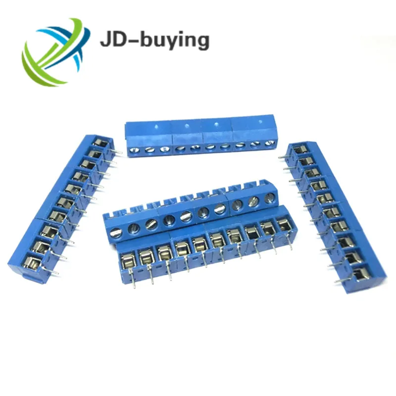 10 шт./лот KF301-2-10P KF301-5.0-2-10 KF301 винт 2-10Pin 5,0 мм прямой контактный PCB винт Клеммная колодка Разъем