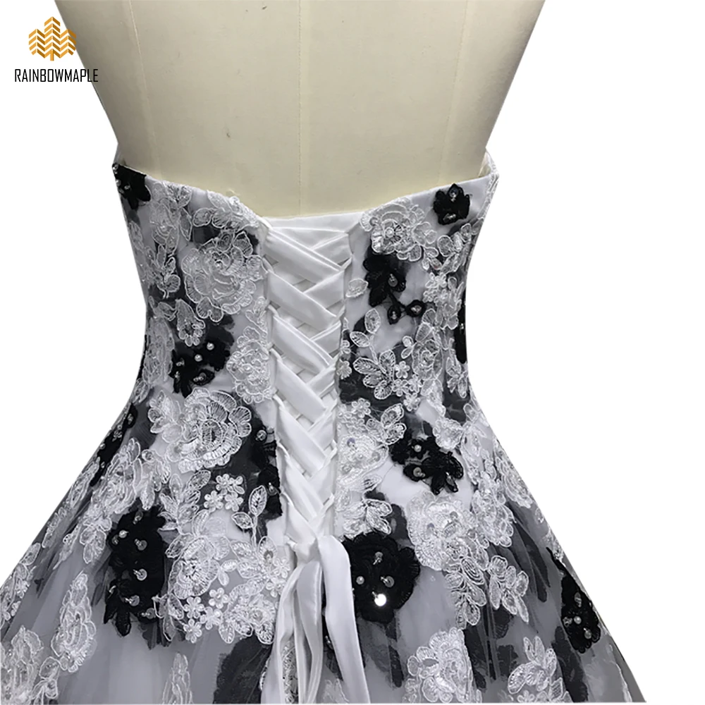 Einzigartige Schwarze Und Weisse Spitze Appliques Wulstige Tragerlose Ballkleid Abendkleider Formale Korsett Mieder Lange Abendgesellschaft Kleider Ball Gown Evening Dress Evening Party Gownevening Dress Aliexpress