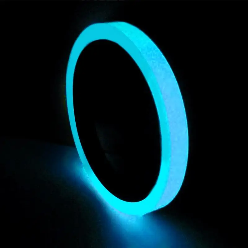 СцениПредупреждение льная светящаяся клейкая лента Флуоресцентный светильник для хранения клейкая лента ПВХ светящаяся лента - Цвет: Синий
