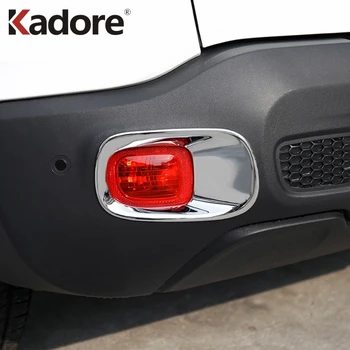 

For Jeep Renegade 2015 2016 2017 2018 2019 Chrome Taillight Tail Rear Fog Light Lamp Cover Frame Trim Auto Accessories Cover