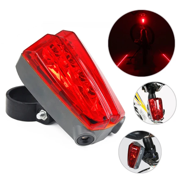 Good deal UK Bicycle Bike Led Red Laser Beam Cycling Lights Safety Tail