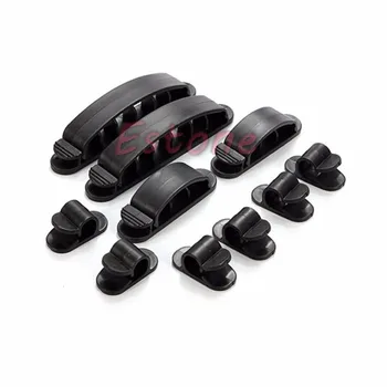 

10pcs Plastic Wire Cable Cord Line Organizer Clips Ties Fixer Fastener Holder - L060 New hot