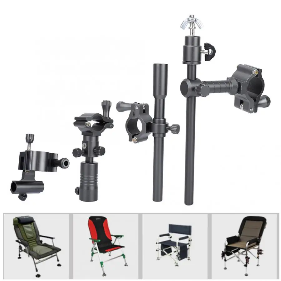 

4 Pcs Adjustable Durable Fishing Rod Rack Bait Tray Light Support Holder Fishing Chair Accessories For Fishing Tackle