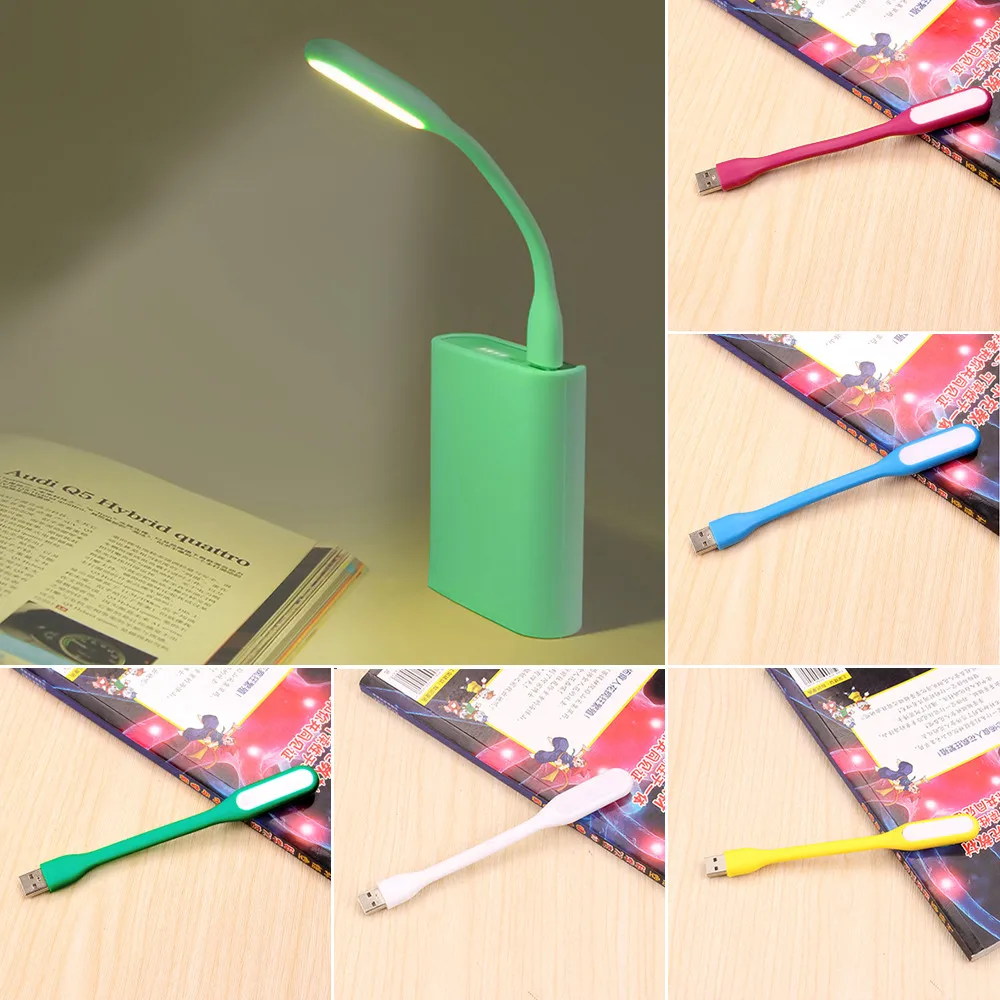 

Flexible USB LED Book Light Desk Reading Lamp Camping Flashlight Night Lights for PC Mobile Power Charge Notebook Computer