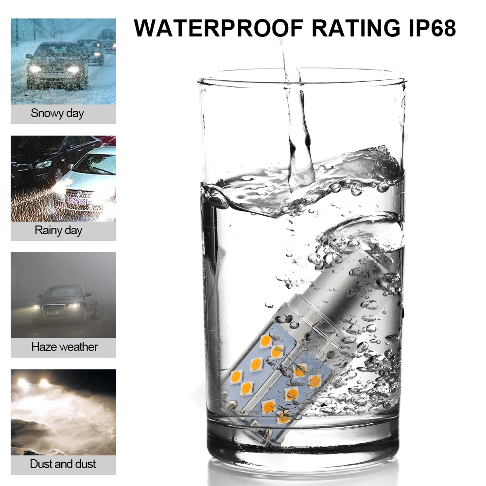 Современный автомобильный 10 шт. T20 1156 светодиодные лампы для авто 7440 BA15S BAU15S W21W PY21W 3030 35SMD Поворотная сигнальная подсветка желтого цвета
