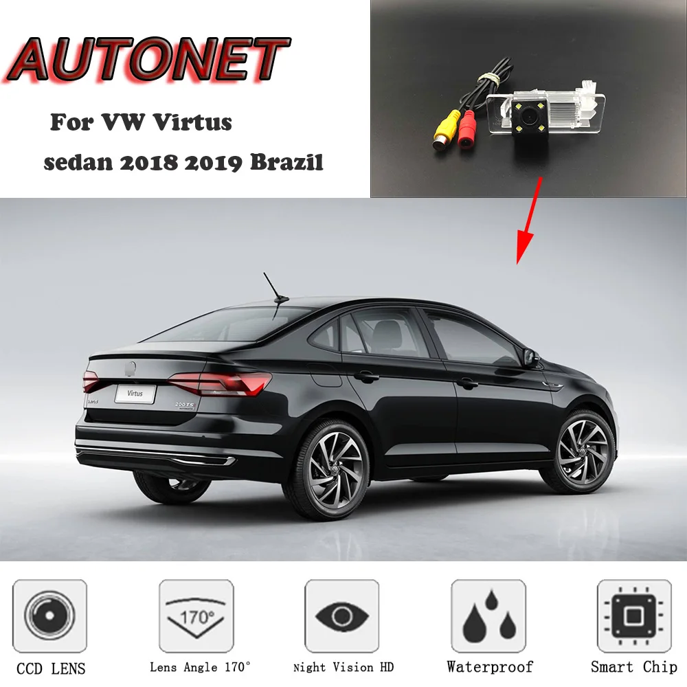 Камера заднего вида с ночным видением HD/CCD для VW Virtus sedan 2018 2019|Камера авто| |