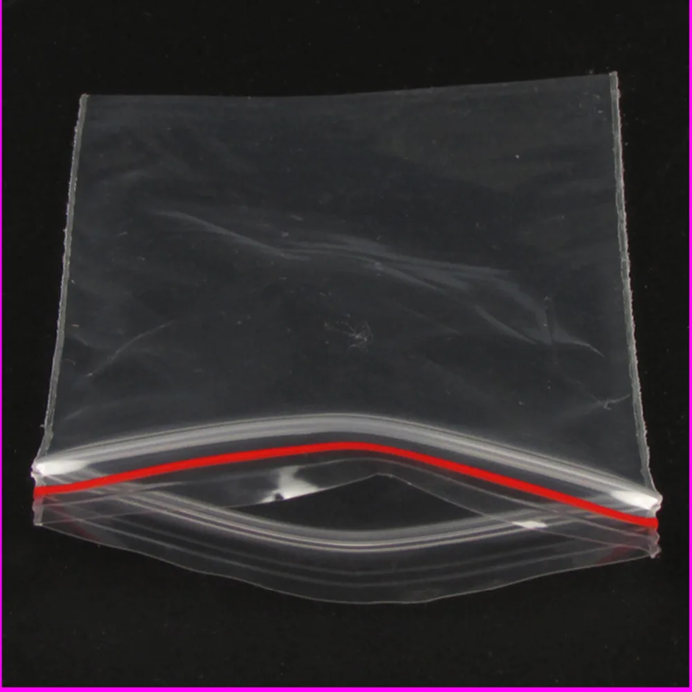 100pcs High Clear Small Plastic Gifts Jewelry Zip-lock Bag Reclosable Nail  Powder Hardware Bracelets Beads