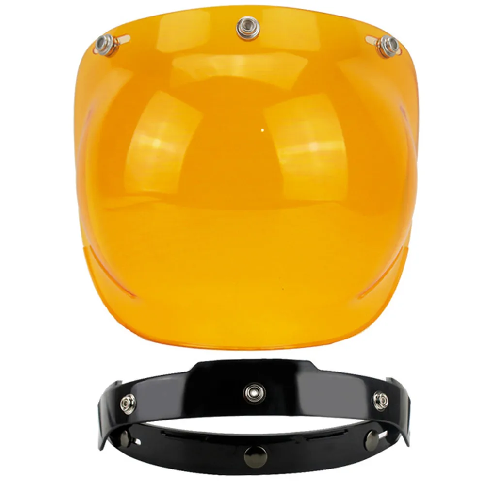 Universal Flip up Lens Bubble Visor Face Shield Mask for Bitwell Vintage Retro Motorcycle Helmet Moto Mask with Spectacles frame - Цвет: orange -frame