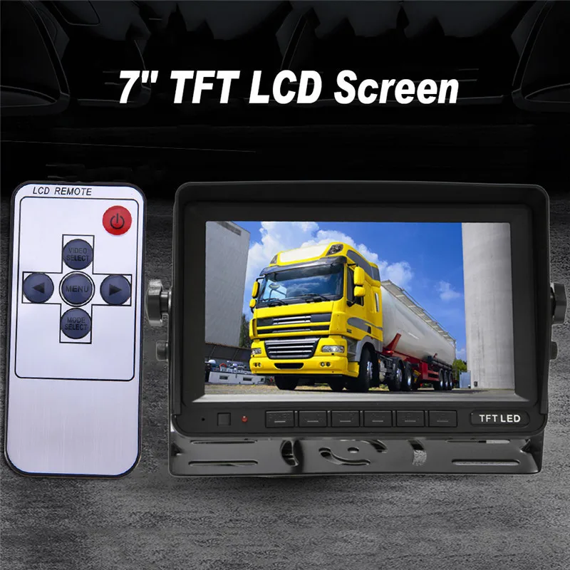 7Inch Car Display Monitor 5W 2way AV1 AV2 video input LCD Digital High