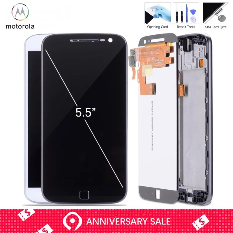 

5.5" Original LCD For Motorola Moto G4 Plus Display Touch Screen with Frame for MOTO G4 LCD Display Xt1644 Xt1640 Xt1641 XT1625