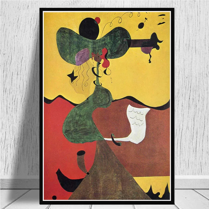 Joan Miro Знаменитые Картины абстрактный плакат настенная художественная картина плакаты и принты Картина на холсте для декора дома комнаты - Цвет: 0013