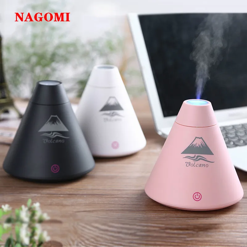

160ML USB Volcano Ultrasonic Air Humidifier Fuji Mountain Aromatherapy Essential Oil Diffuser With LED Night Light For Home