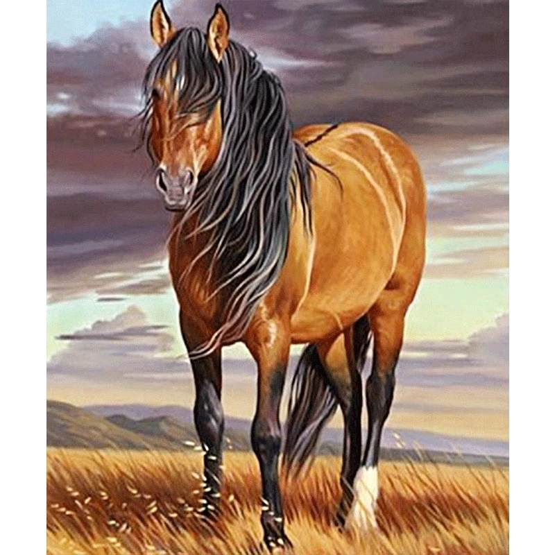 

5D Resin Diamond Painting Diamond embroidery Diamond Mosaic Craft Cross Stitch DIY Needlework 2018 Resting Horse KBL