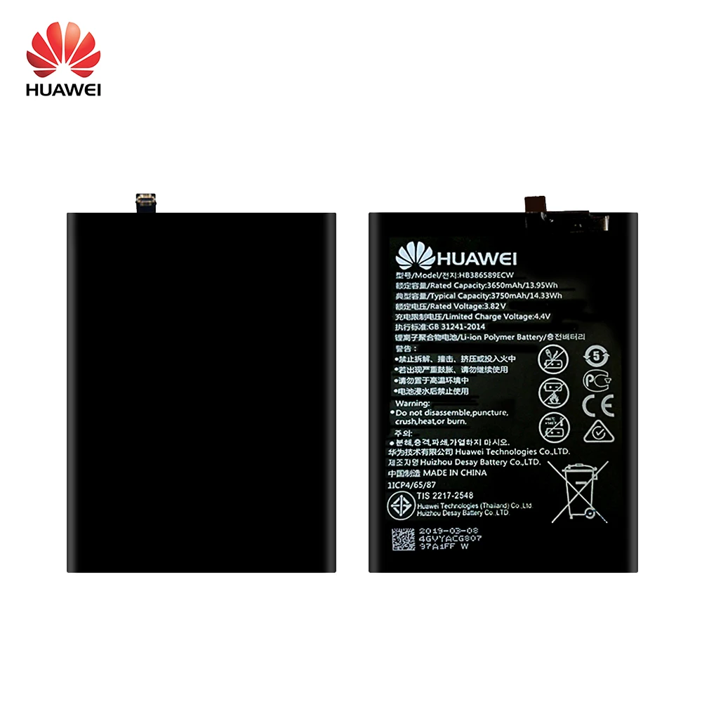 Сменный аккумулятор Hua Wei HB386589ECW сменный с реальной емкостью для Huawei Honor 8X View 10 Lite