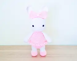 Крючком игрушки amigurumi Балерина Кукла-Кролик Девочка номер WS0013