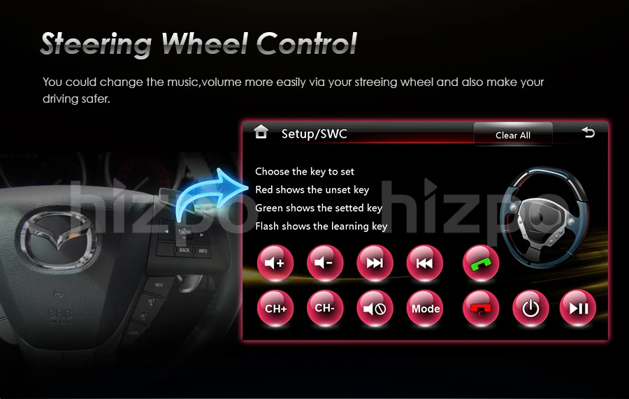 Top 7 "Double 2 Din Car DVD Player AutoRadio for Mazda 3 2004-2009 Head Unit with GPS Bluetooth, USB, CD, 3G Navigation Free Camera 13