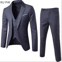 Пиджак+ брюки+ жилет) роскошный мужской свадебный костюм мужские куртки для женщин приталенные костюмы для мужчин деловой официальный костюм