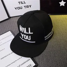 Новое поступление мужская и женская унисекс Регулируемая хлопковая бейсбольная кепка с вышитыми буквами Хип-Хоп Кепка черная белая