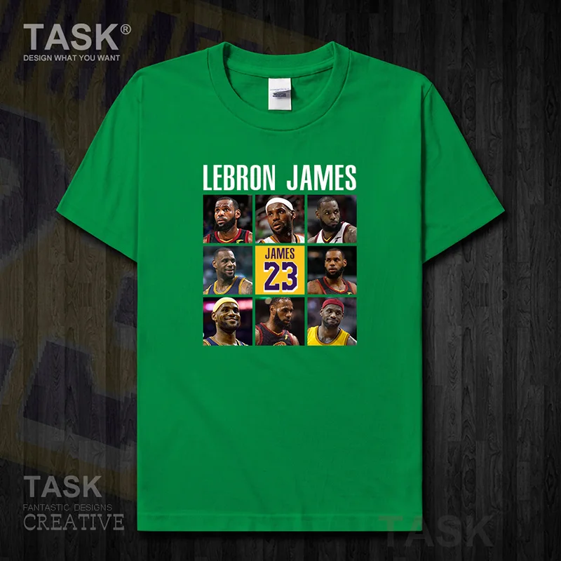 

LeBron t shirt men jerseys James USA USA basketballer star sweatshirt clothes brand fitness LBJ t-shirts fans Square pattern top