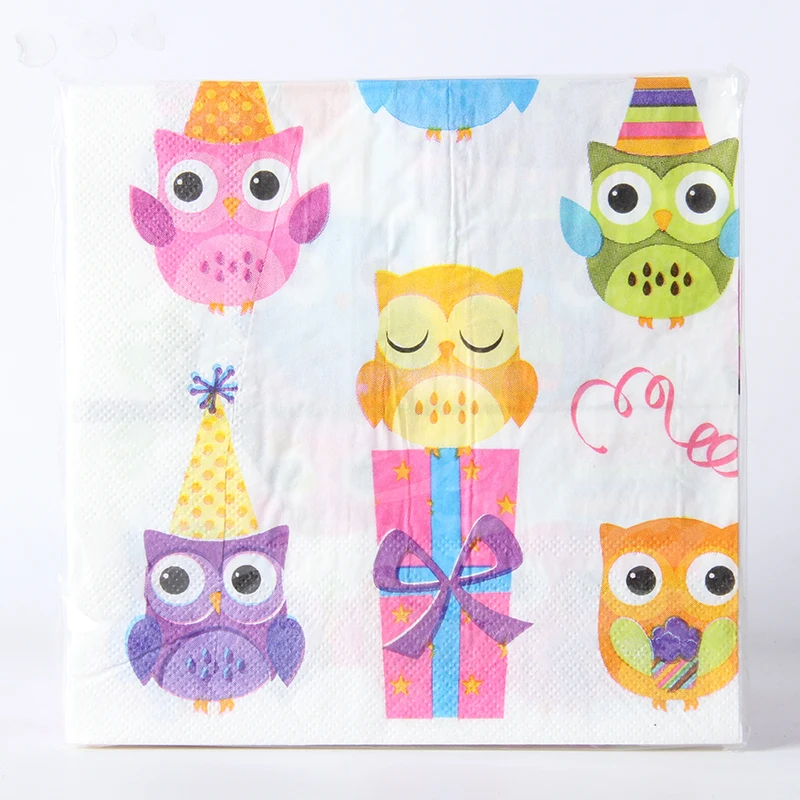 Online Shop 20pcs Lot The Owl Theme Paper Napkins Kids Baby Shower Online Shop 20pcs Lot The Owl Theme Paper Napkins Kids Baby Shower