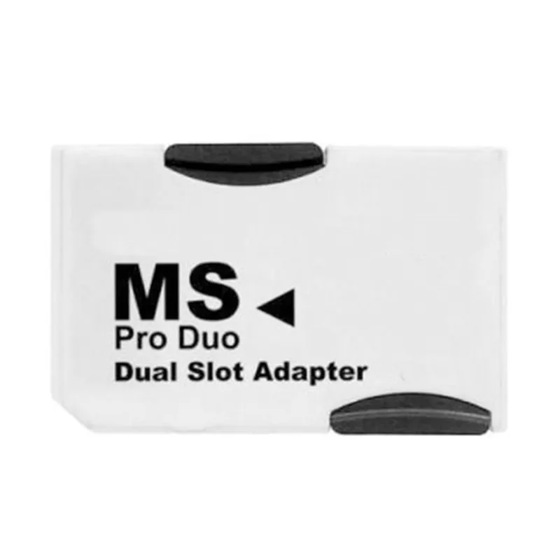 High Quality Dual 2 Slot 32GB Micro For SD SDHC TF to Memory Stick MS Card Pro Duo Reader Adapter For PSP Gaming Storage
