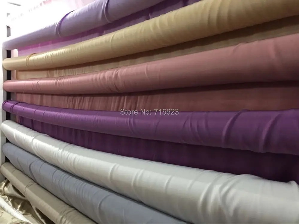 9 цветов 19 момме 285 см ширина шелк Шармез Атласная Ткань для шелковых постельных принадлежностей домашний текстиль