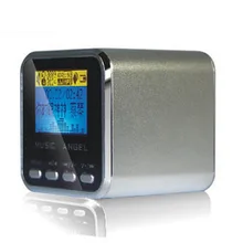 Музыка Ангел JH-MD08D ЖК-дисплей цифровые колонки Поддержка MicroSD/TF карты/линейный mp3-плеер мини FM радио часы будильник