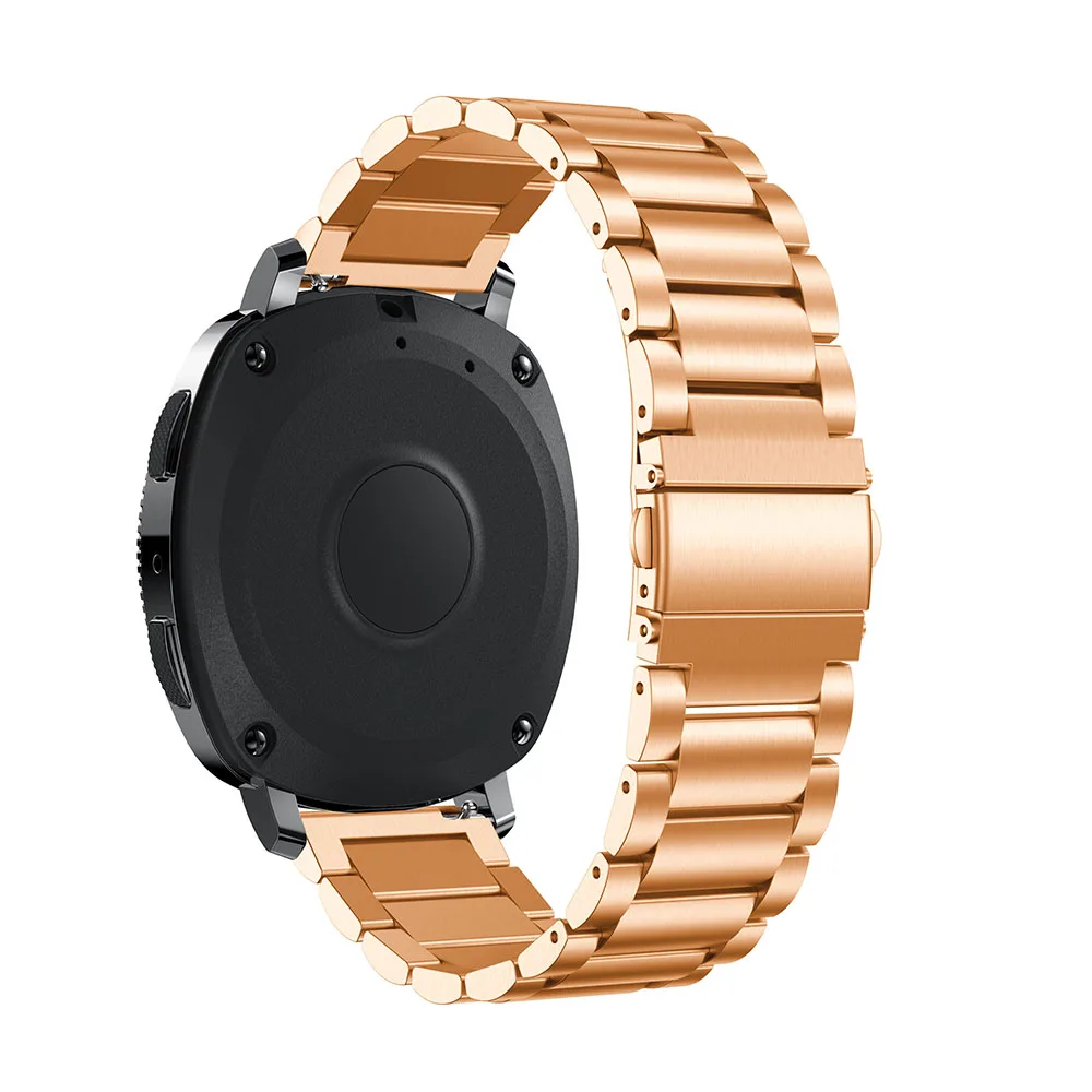 Ремешки для samsung gear спортивные ремешки Браслет gear S2 42 мм нержавеющая сталь Розовое золото ремешок для часов 20 мм ремешок для наручных часов