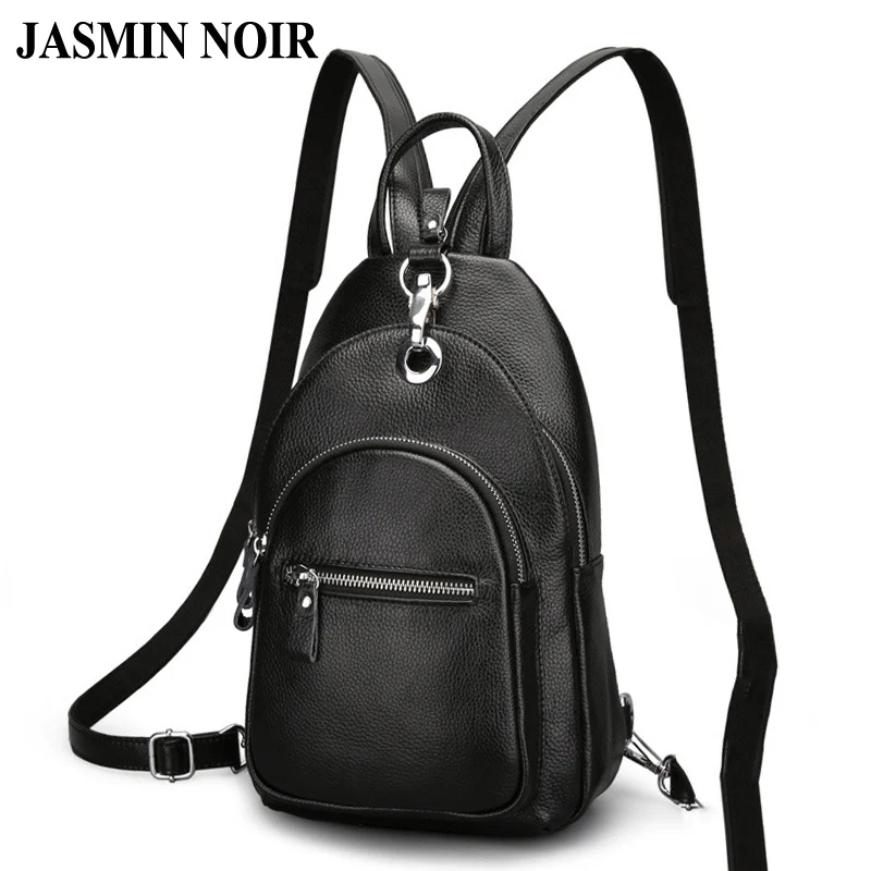 Fashion Designer 2017 Genuine Leather Women Backpack Real Cow Leather Chest Pack Dual Function Ladies Rucksack