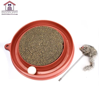 

Cat Scratch Board For Cat Have Fun Suit For Small Medium Cats Grab Interactive Toys Durable Round Cats Scratch Boards YT0011