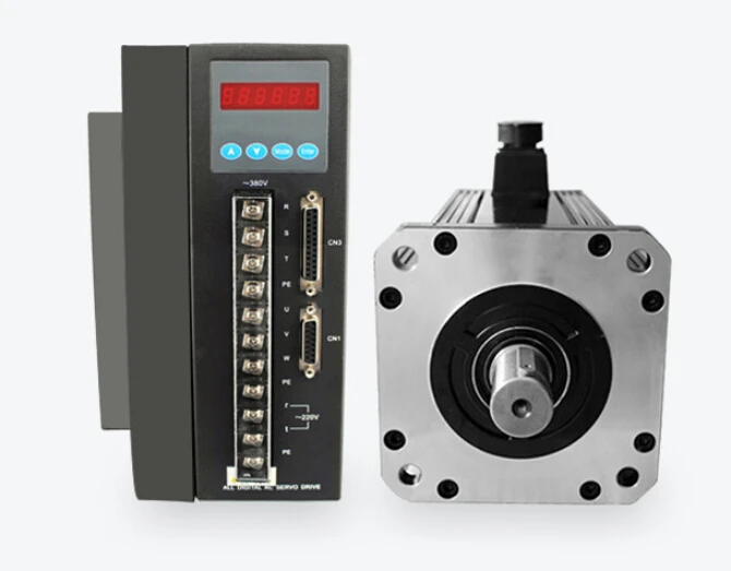 CNC 4.5kw 21.5nm 2000rpm 2500ppr 3ph 380v brake AC servo motor&drive&3m cable kit Wholesale Electrical Equipment & Supplies