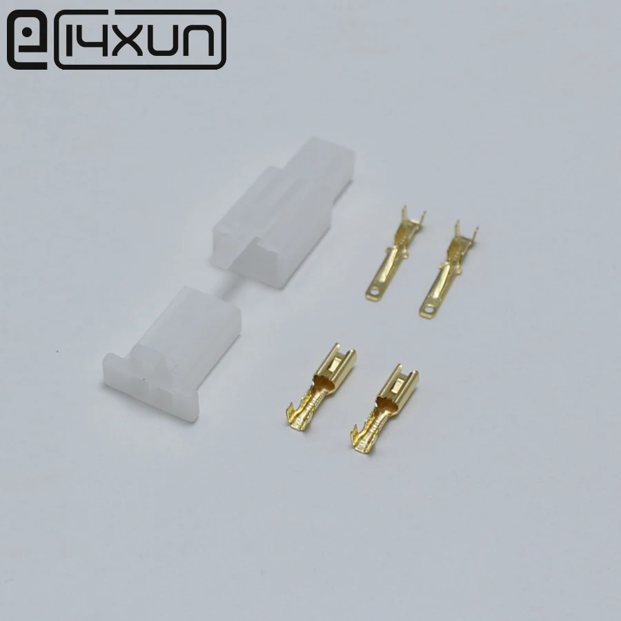 Free shipping ,10 sets 2.8mm 2 Way/pin Electrical Connector Kits Male