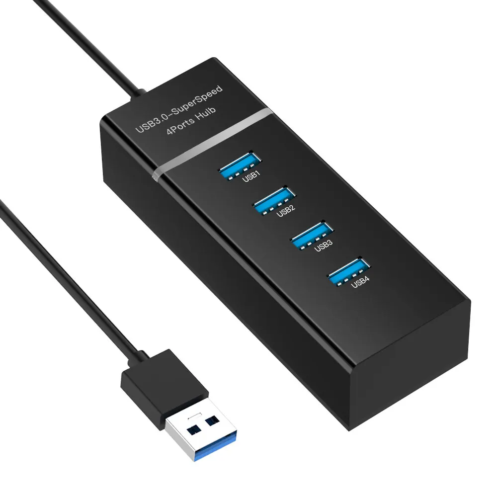 

4 Port USB 3.0 Hub Splitter For Computer Notebook Laptop PC Mac For MacBook WIN 7 8 Portable USB-HUB Adapter