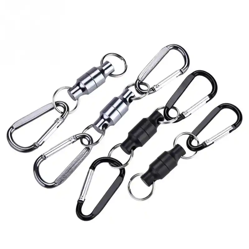 Fly Fishing Magnetic Buckle Landing Net Release Hanging Holder Carabiner Tackle~